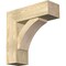 Ekena Millwork Thorton Block Rough Sawn Bracket w/ Offset Brace, Douglas Fir, 8"W x 24"D x 24"H BKT0806X24X24THR05RDF - alternate 1